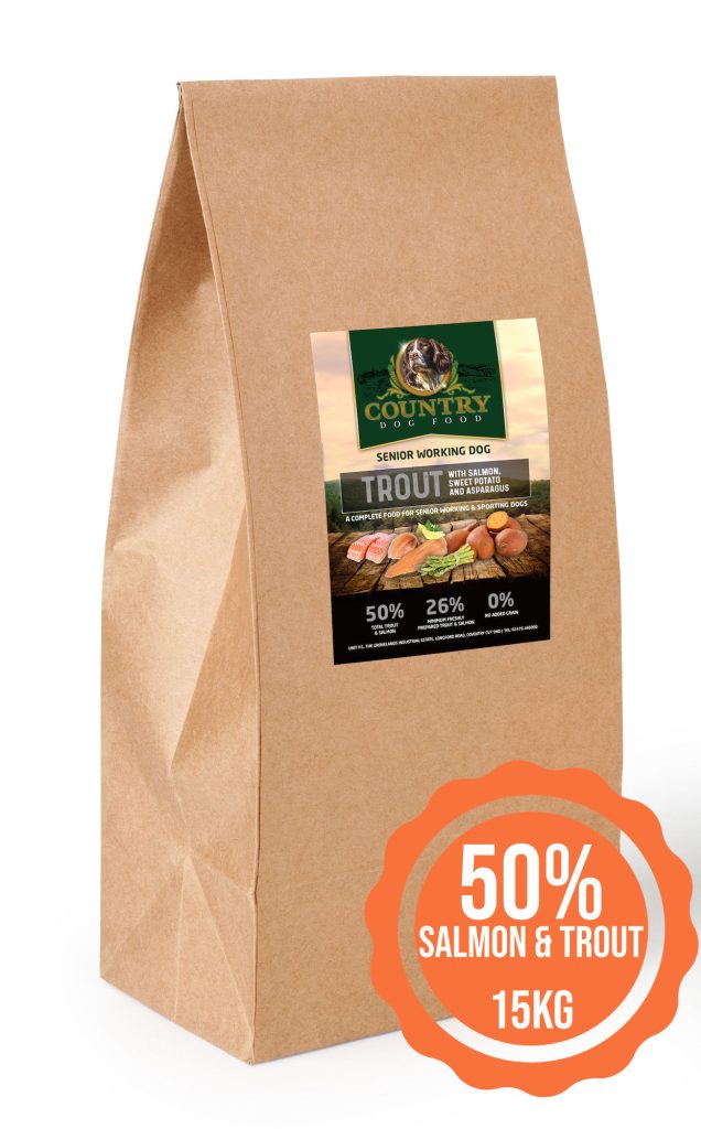 Country Dog Food - Heaven Scent Working dog food with 50% trout and salmon, sweet potato and asparagus