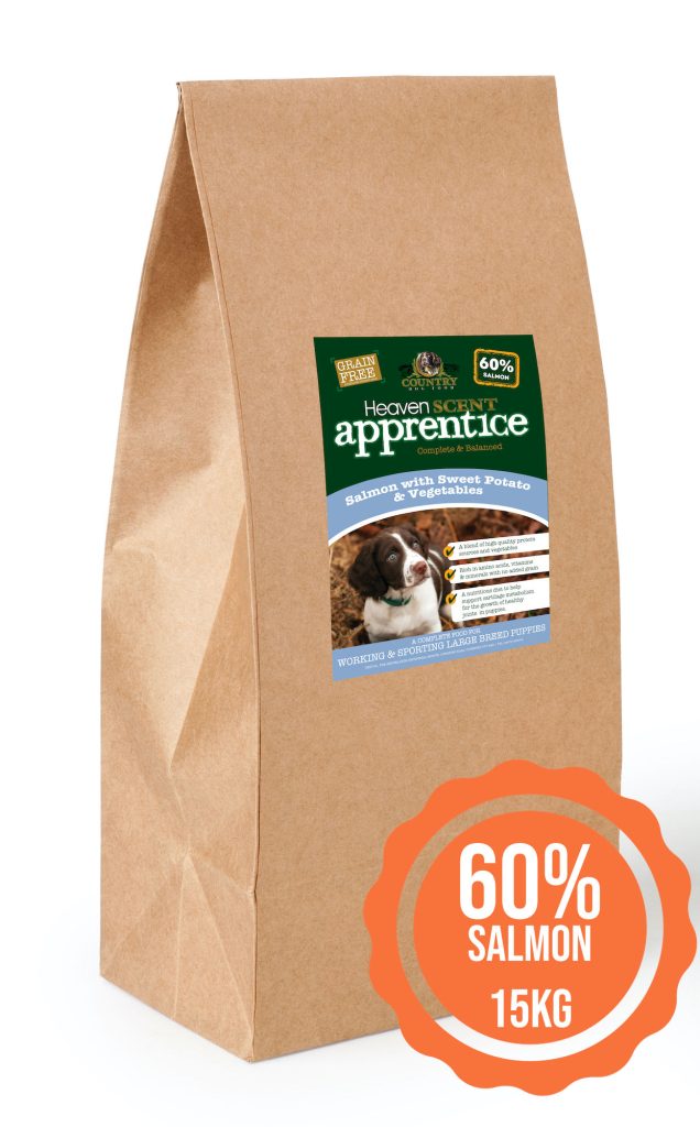 Country Dog Food - Heaven Scent Working puppy food with 60% salmon, sweet potato and vegetables