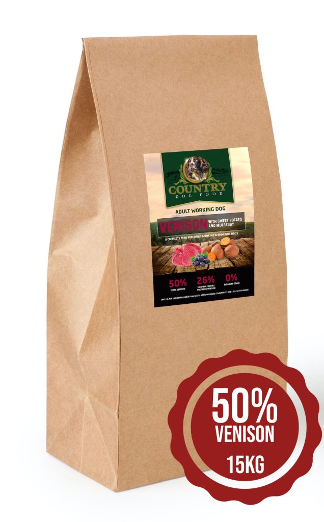 Country Dog Food - Heaven Scent Working dog food with 50% venison, sweet potato and mulberry