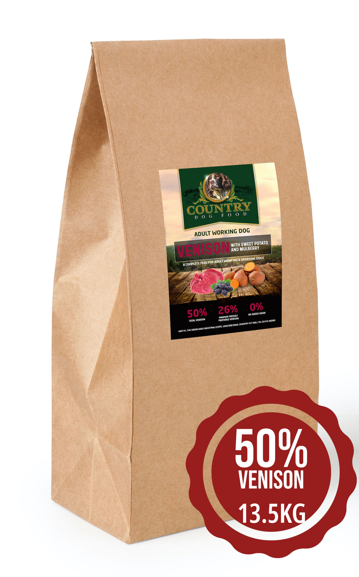 Grain Free Venison with Sweet Potato & Mulberry - Adult Dog Food